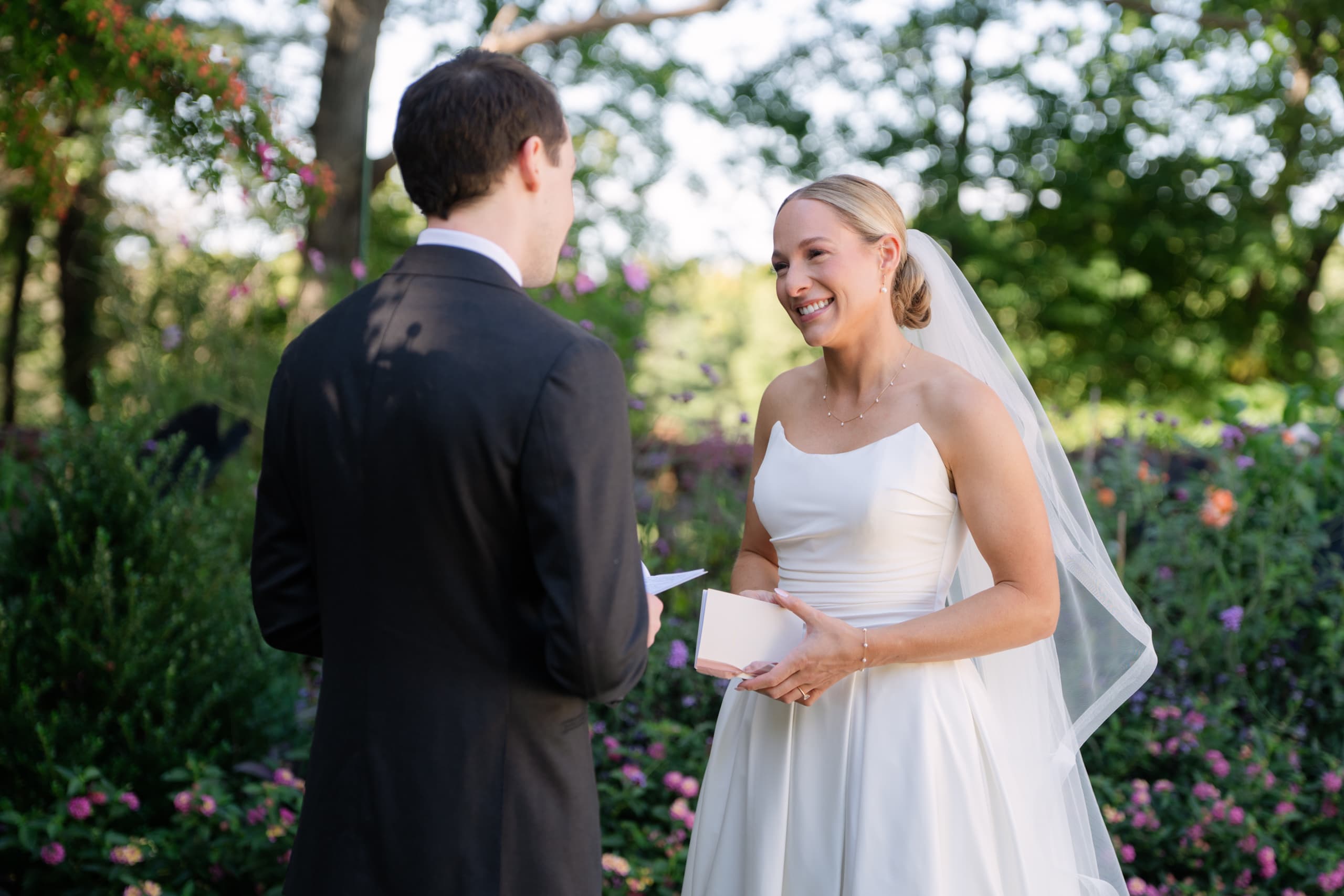 Intimate private vows at a Boston wedding