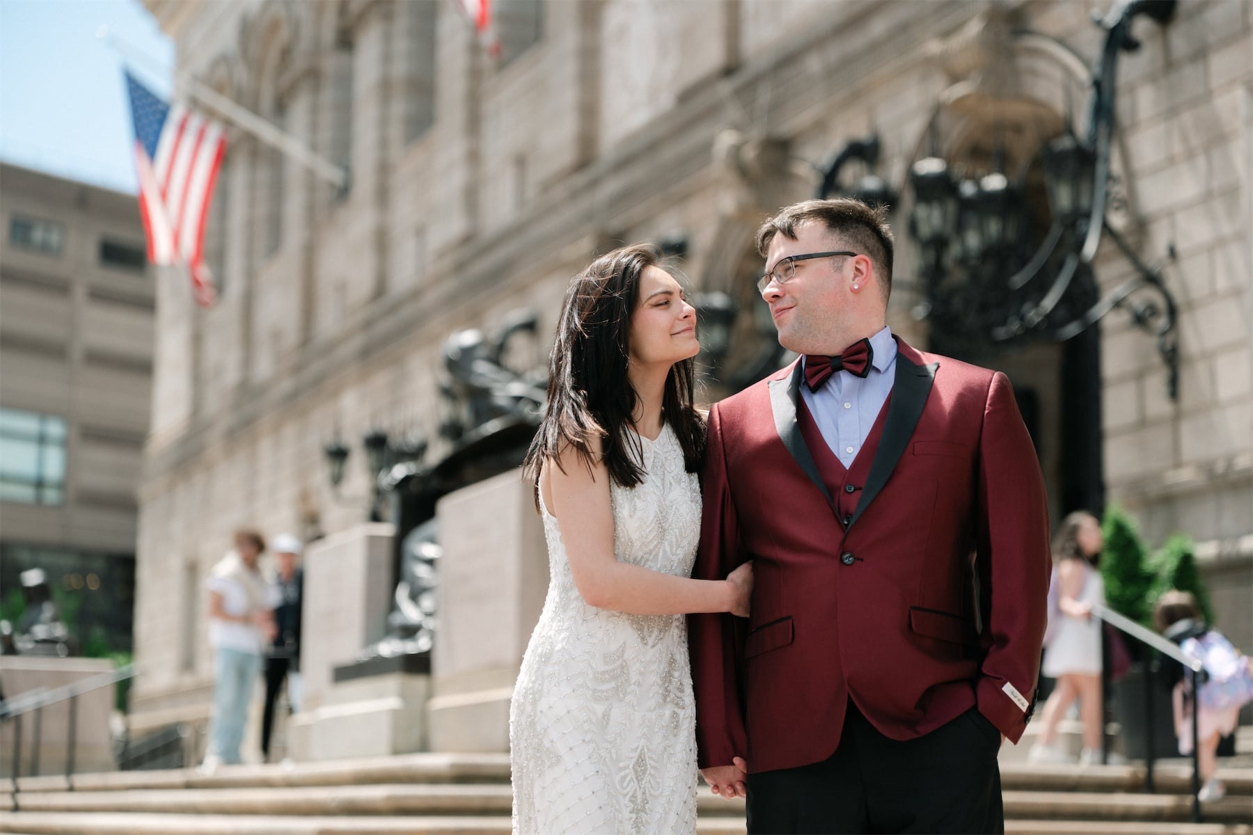 Alyssa + Jonathan at Boston Public Library, Boston, MA; wedding photography