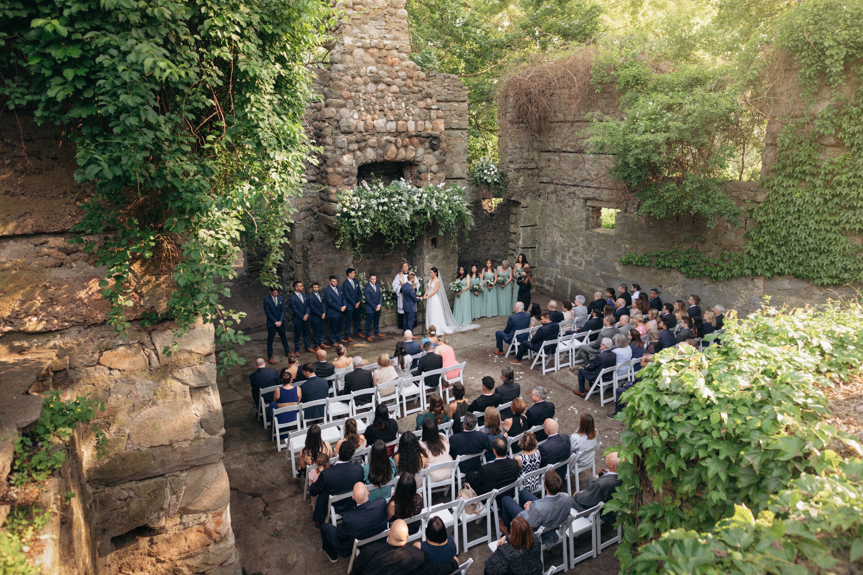 Wedding couple at ceremony