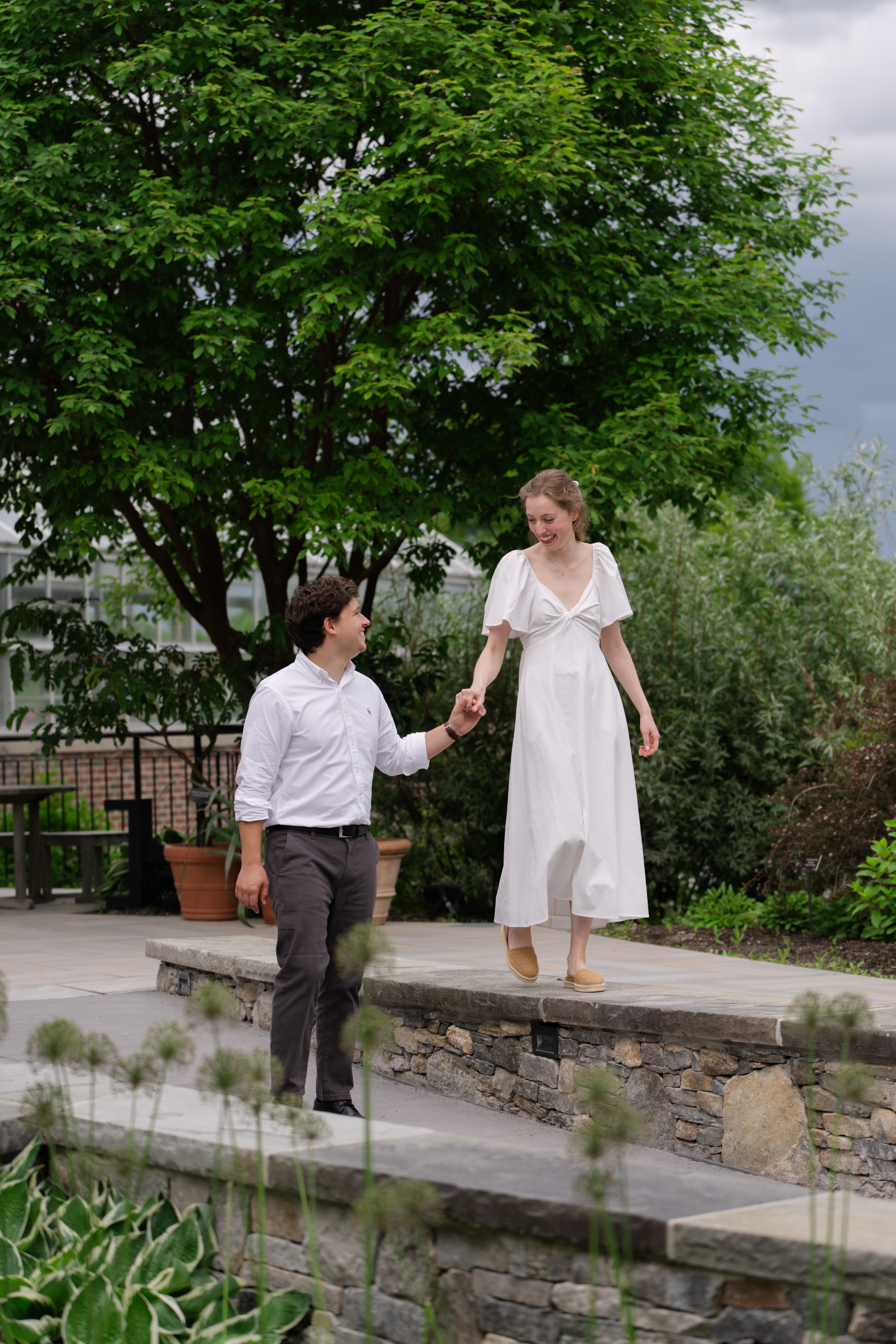 Gwen and Alec engagement photography at New England Botanic Garden at Tower Hill in Boylston, MA