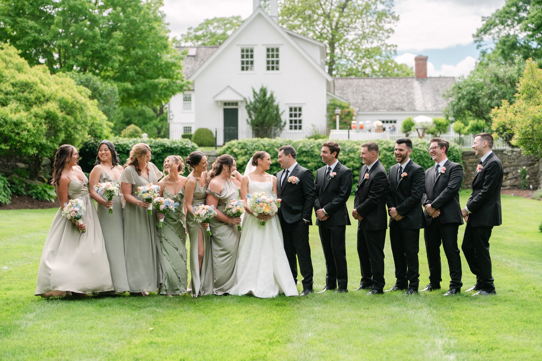 Maddy and Alex wedding photography at Smith Farm Gardens in East Haddam, Connecticut