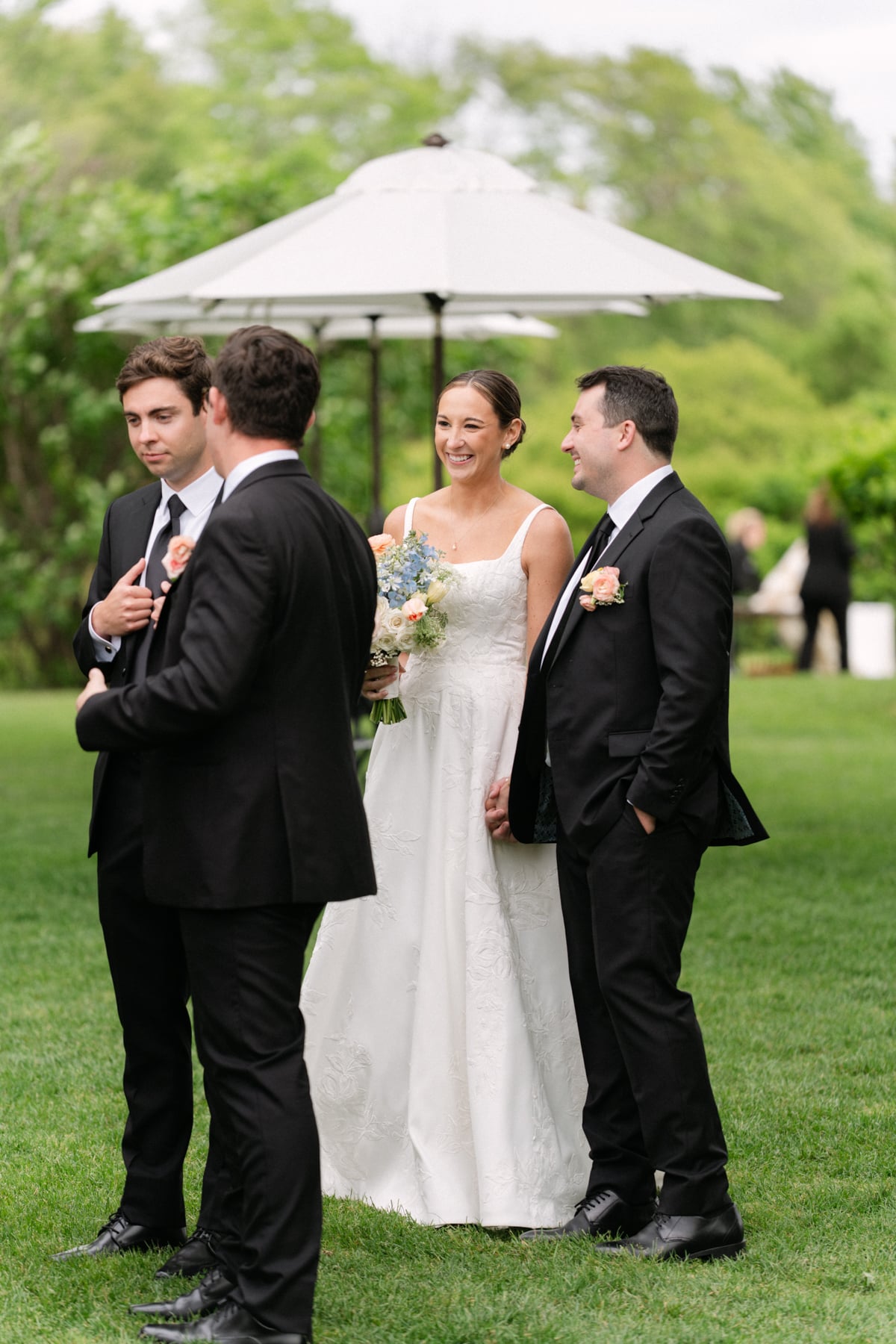 Wedding ceremony at Smith Farm Gardens photographed by Andrew Kusakin, Boston wedding photographer
