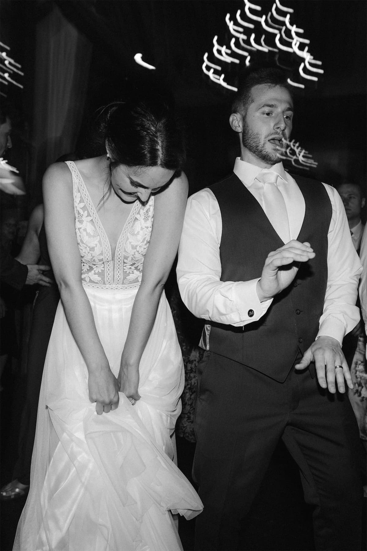 Candid wedding moment